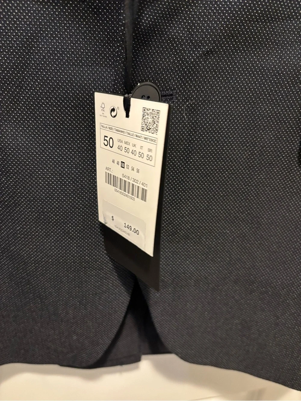 Mens Zara Navy Blue dinner jacket/Blazer